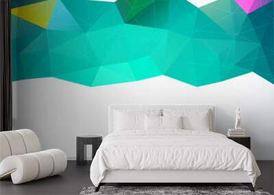 Color triangle background banner brochure template Wall mural