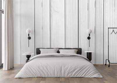 Seamless White Wood Grain Texture Background Wall mural