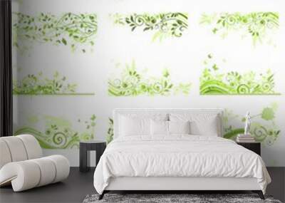 Set of spring green design Wall mural