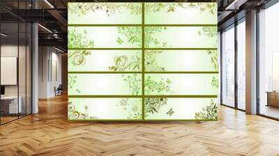 Spring green decorative banners Wall mural