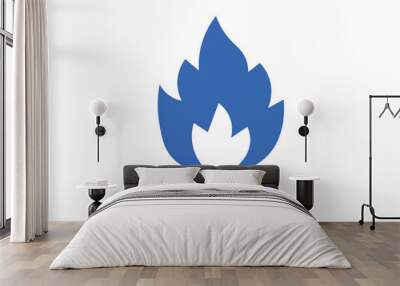 Natural gas flame vector icon.  Wall mural