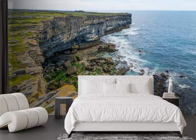 Aran island scenic and rocky coast Wall mural