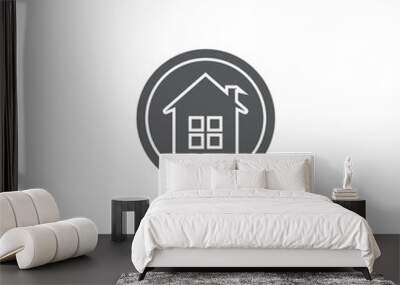 Home Vector icon illustration design template Wall mural