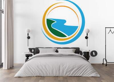 River vector icon illustration Wall mural