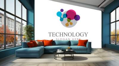 Technology, computer, data and innovation Wall mural