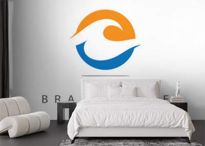 wave logo vector symbol template Wall mural