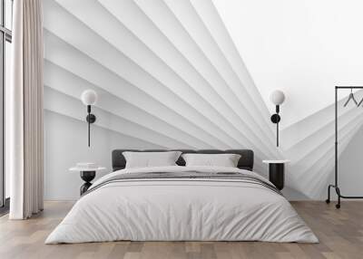 3d interior background, white installation Wall mural