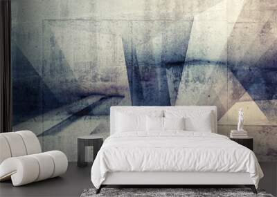 Abstract 3d grungy concrete wall background Wall mural