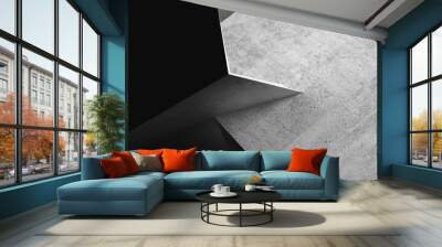 Abstract rough dark concrete 3d art Wall mural