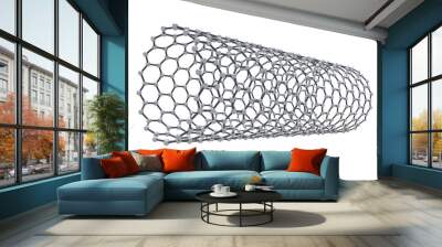 Carbon nanotubes molecule structure 3d Wall mural