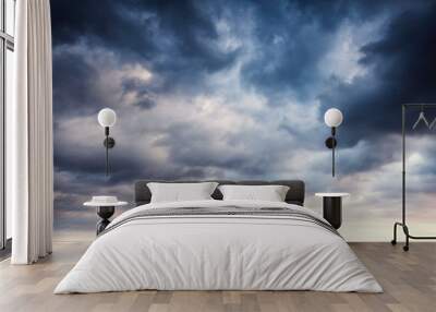 Colorful dramatic sky with dark clouds Wall mural