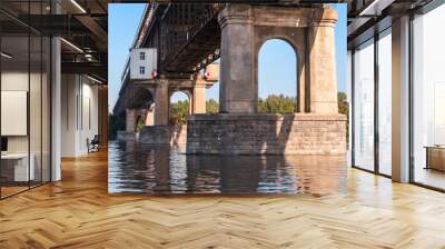 Danube Bridge pillars. Ruse, Bulgaria Wall mural