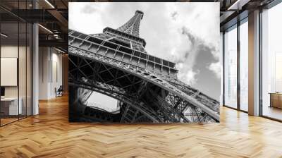 eiffel tower, the most popular landmark of paris Wall mural