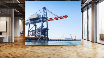 Gantry cranes in Port of Burgas, Black Sea Wall mural