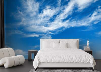 natural blue cloudy sky background texture Wall mural