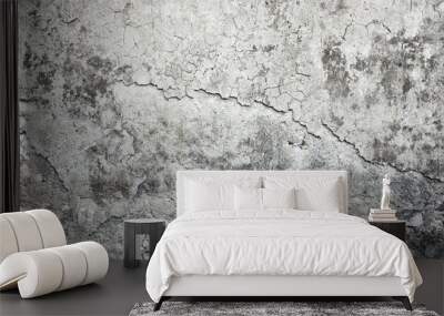 Old weathered concrete wall with damages Wall mural