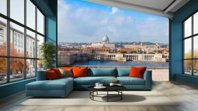 Panoramic cityscape of Rome, Italy in summer Wall mural