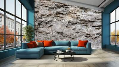 Rough rock wall, natural stone background texture Wall mural