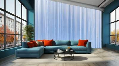 Shiny blue new ridged metal wall texture Wall mural