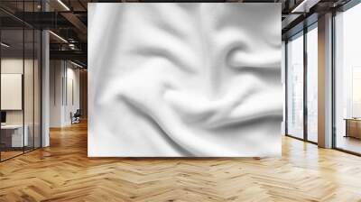 Texture of white fleece fabric Wall mural