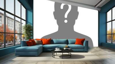  vector illustration of a  missing person, graphic wanted poster, lost anonymous man Wall mural