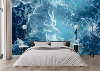 Vibrant and inviting clean blue ocean texture for artistic and design applications Wall mural