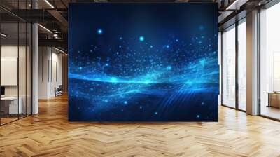 abstract blue science fiction background Wall mural