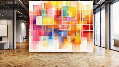 Colorful abstract rectangle Wall mural