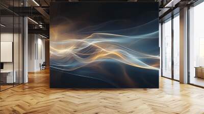 Dynamic Energy Waves Flowing Abstract Background Wall mural