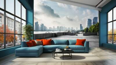 Shanghai modern city commercial building Wall mural