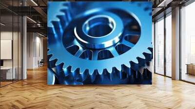 Some machinery with gears stacked together, industrial machinery concept Wall mural