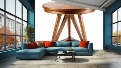 Contemporary Side Table on a transparent background. Wall mural