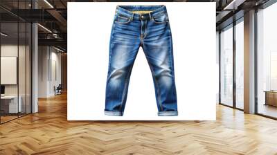 Denim Jeans on transparent background. Wall mural