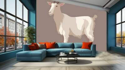 goat flat vector cartoon styl... Wall mural