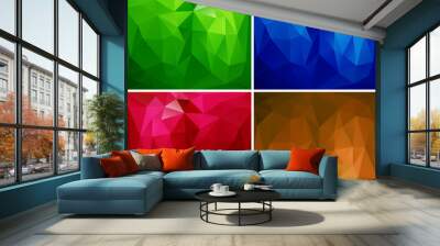 A set of polygonal backgrounds 2 Wall mural