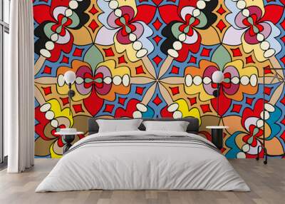 seamless abstract multicolored pattern 2 Wall mural