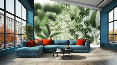 Plants behind the Glass with backlight, 4.5 x 2.8(h) meters layout ready for print on thin film.  Wall mural