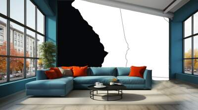 Georgia State outline contour silhouette map Wall mural