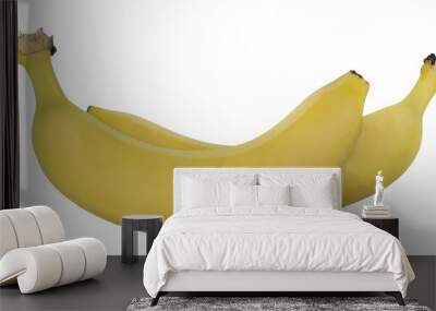 2 bananas opposite each other isolated on white background Wall mural