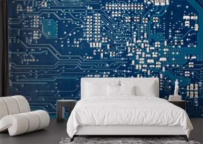 microcirculation, Chip of an electronic device, toned. Wall mural