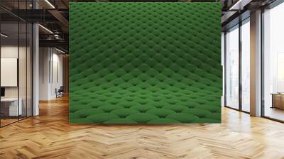 Quilted fabric surface. Festive green corduroy. Option 2 Wall mural