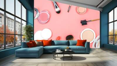 Set of decorative cosmetics for make up. Wall mural