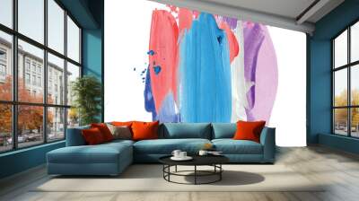 Absract design watercolor brush strokes composition hand drown Wall mural