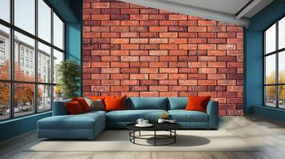 The wall is made of brickwork. Abstract vector illustration of vintage red brick masonry. A blank for creativity. Wall mural