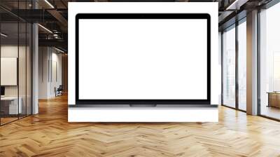 Laptop with blank screen isolated. Mockup to showcase responsive website design. Vector illustration Wall mural