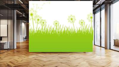 Green spring background with place for text Wall mural