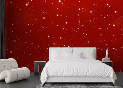 Snowflakes shiny borders for Your Christmas design Wall mural