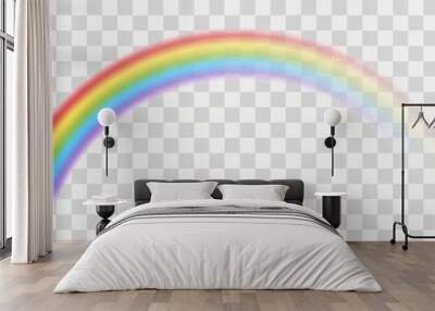 Vector rainbow with transparent effect Wall mural