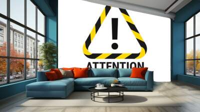 Attention please. Important announcement. Pay attention. Vector illustration Wall mural