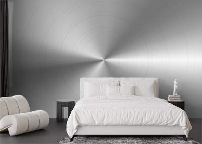 Bright glossy round polished metal Wall mural